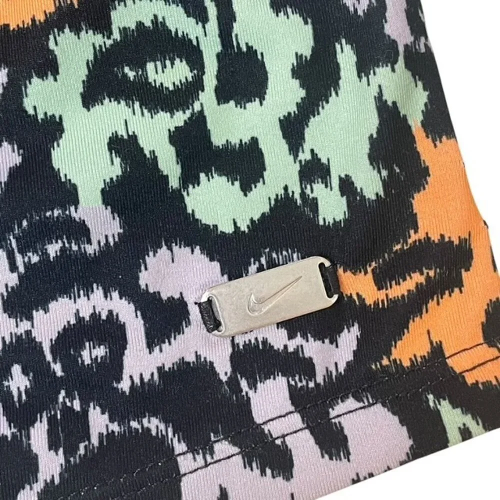 NIKE Dri-FIT Slim Fit Crisscross Strap Tank Top Multicolor Floral Print, Size XL